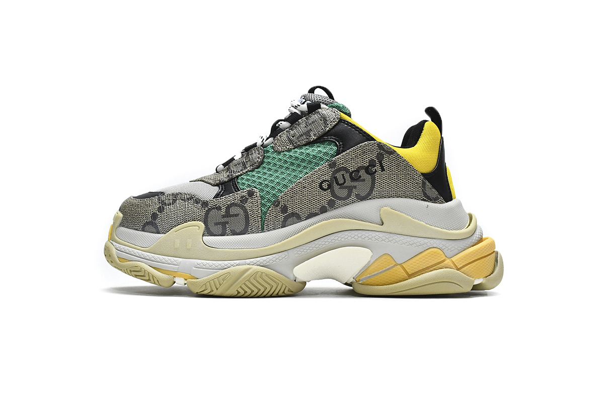 Gucci x Balenciaga Triple S 'The Hacker Project - Beige Yellow' 681067 UMO20 9766 - Exclusive Collaboration Sneakers