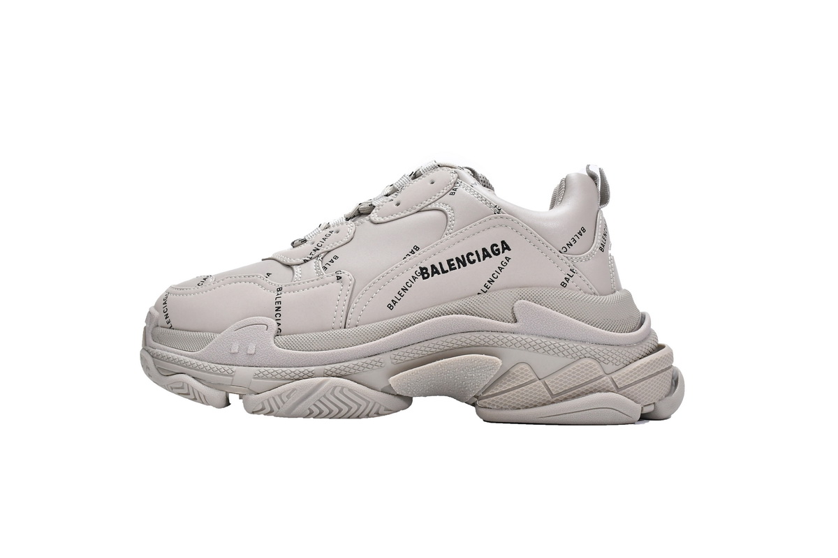 Balenciaga Triple S Sneaker - Beige All Over Logo - 524039 W2FA1 9710