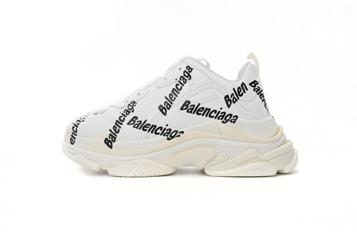 Balenciaga Wmns Triple S 'Logotype - White' Sneakers - 524039 W2FAB 9010