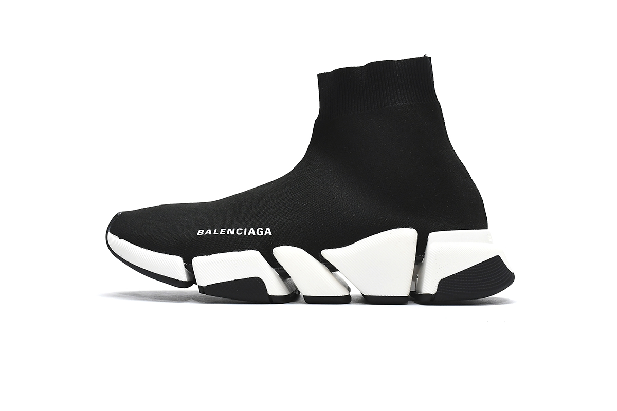 Balenciaga Speed 2.0 Sneaker 'Black White' 617239 W2DB2 1015 - Trendy Stylish Footwear