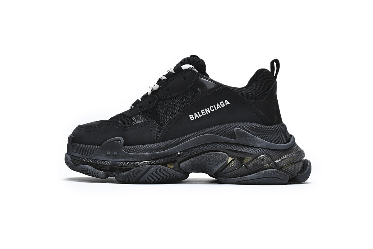 Balenciaga Triple S Sport Shoes Black 541624 W09O1 1000 - Premium Footwear for Athletes