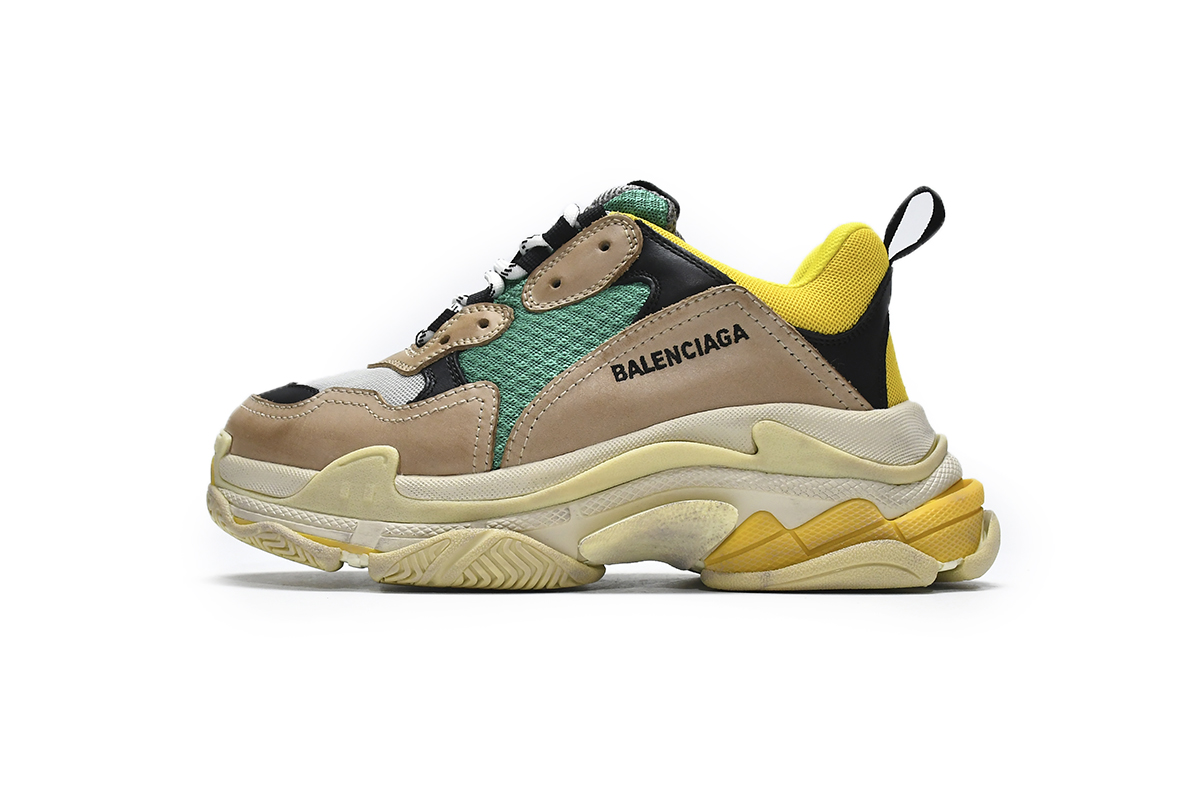 Balenciaga Triple S Sneaker 'Yellow Green' 483513 W06E3 7070 - Trendy and Stylish Footwear for Men and Women
