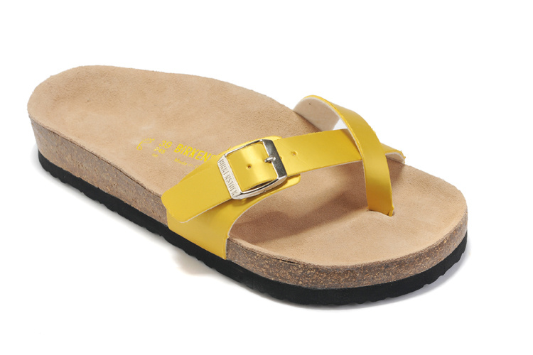 Birkenstock Piazza Yellow Leather Sandals - Vibrant and Comfortable Footwear