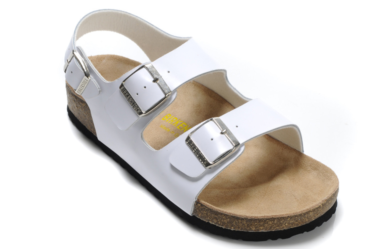Birkenstock Milano White Leather Sandals - Classic Comfort for Any Occasion