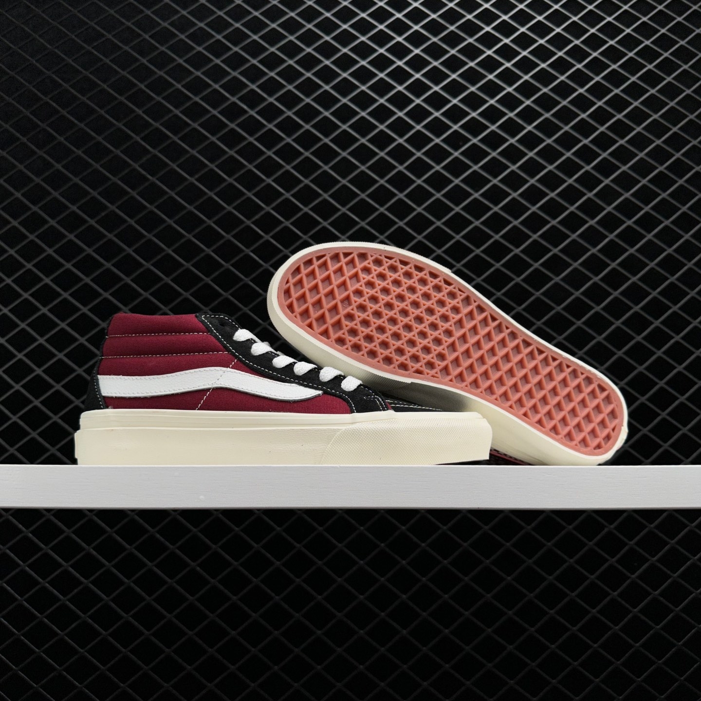 Vans SK8-HI 'P&C' Black Red VN0A4U3CWT9: Stylish High Tops with a Bold Colorway