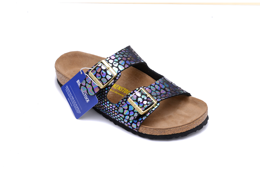 Birkenstock Arizona Birko-Flor Shiny Snake Black Multicolor Sandals - Stylish and Comfortable Footwear