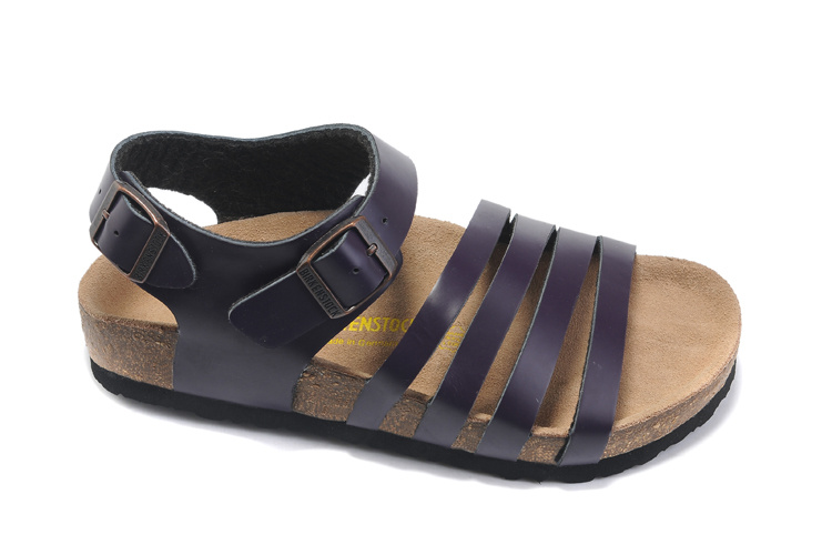 Birkenstock Almeria Dark Blue Leather Sandals - Stylish & Comfortable