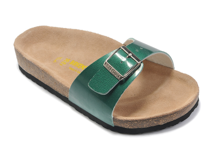 Birkenstock Madrid Green Leather Sandals - Comfortable and Stylish Footwear
